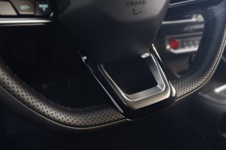 2024 Ford Mustang® model interior showing the flat-bottom steering wheel | Joe Hall Ford in Lewiston ID